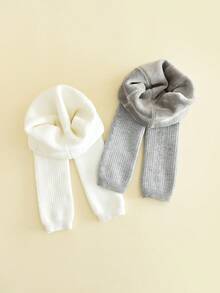 2 chiếc quần legging bó dày ấm áp và thoải mái cho trẻ mới biết đi, quần tất lót cho trẻ em vào mùa thu/đông - Nhiều màu - Xem 17