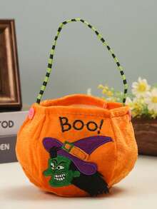 1 件小万圣节圣诞糖果袋、南瓜手提包、吸血鬼糖果袋、万圣节女巫糖果袋、道具 - 彩色 - 查看 6