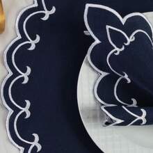 Placemat Kit, Embroidered Placemat, Round/Rectangular Table Placemat And Napkins - 斯巴達馬里尼奧 - 查看 3