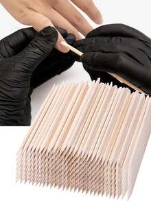 500/300/200 件双面角质层推杆，美甲水钻去除，美甲和足部护理工具 - 米色 - 查看 11