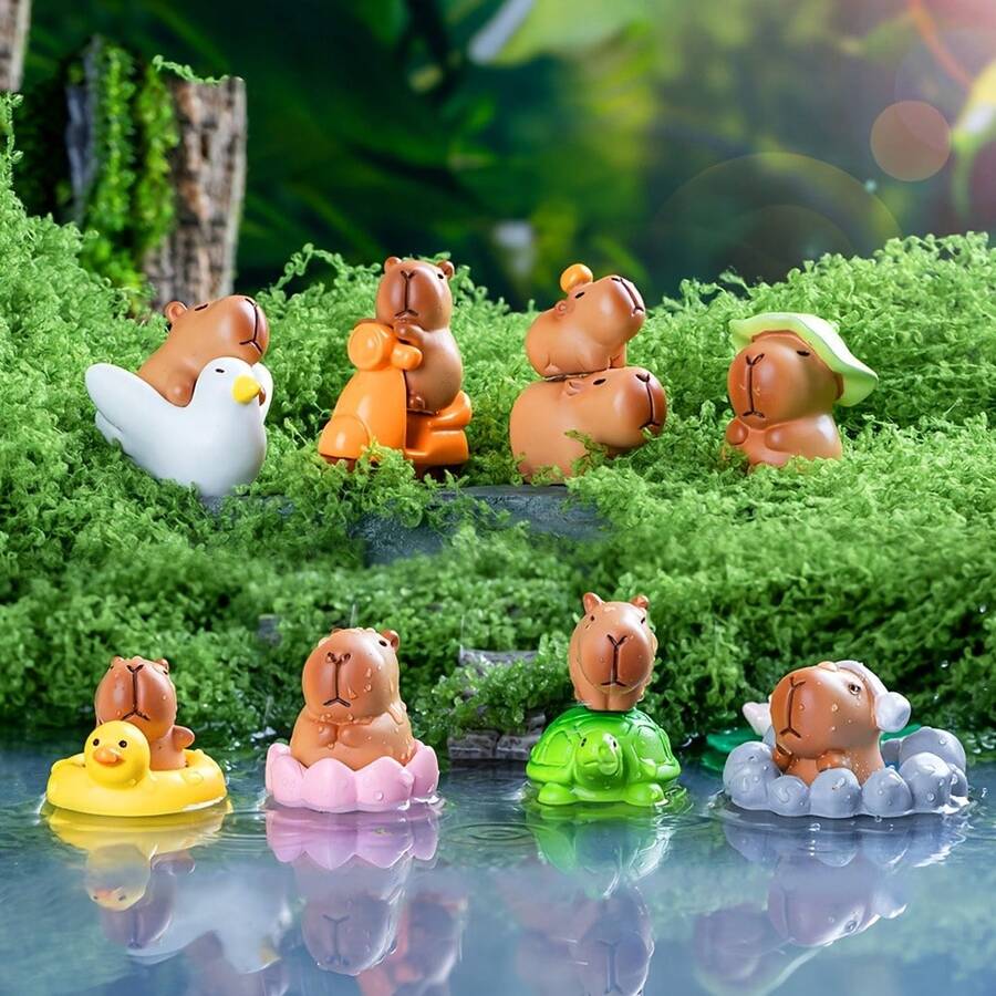 1-Piece Capybara Statue Set - DIY Resin Animal Miniature Figurine, Creative Home & Office Decor, Perfect Gift For Teens