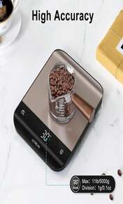 LunaCozy Digital Kitchen Scale - 11lb Capacity, Weighs In Grams/Oz, With Tare Function & LCD Display - View #6