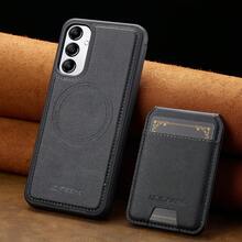 OUKNOEO Detachable Magnetic Wireless Charging Faux Leather Phone Case, Compatible With IPhone 17 Air 16e 15 14 13 Pro Max S26 S25 Edge S24 Ultra Plus A37 A57 Pixel 10 9 8 7, With Card Holder, 3 Card Slots, Anti-Theft Card Pocket - Black - View 36