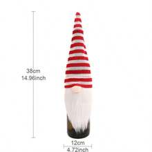 1pc Christmas Decoration Doll Wine Bottle Hat Knitted Forest Old Man Wine Bottle Set, Restaurant Decor