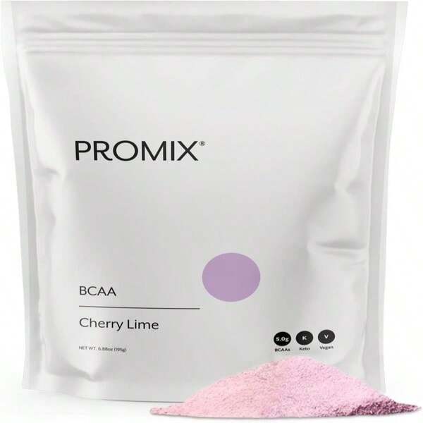 Promix BCAA Post-Workout Energy Powder - 5g Micronized BCAAs, Sugar Free, Plant Based, Vegan, Keto - Strawberry Lemon - 30 Servings (Pack Of 1)