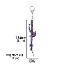 1 pezzo Portachiavi modello in metallo dell'arma Kasaka's Poison Knife del personaggio Sung Jin-Woo dell'anime Solo Leveling, regalo da collezione per gli amici fan