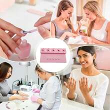 5-Flaschen Nagellackhalter, Silikon Material mit Fingerführung und Kippschutz-Design, rutschfester Boden, geruchlos - perfektes Geschenk für Frauen, Maniküre-Profis, Anfänger (3 Farben), Maniküre-Zubehör, hochwertiges Material