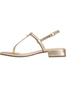 GiGiL Women's Flat Sandals With Toe And Ankle Strap Comfortable Casual - 金色 - 查看 5