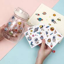 Cartoon Stickers, Astronaut, Cute Waterproof Stickers, Water Cups, Cups, Laptops, Manual Accounts, Account Stickers - Multicolor - View 3