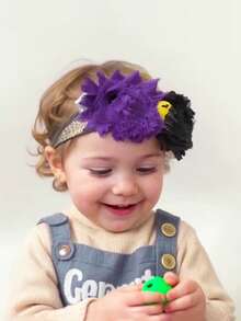 1pc Halloween Baby Headband, Cute & Funny Sunflower Children Hair Band, High-Quality Halloween Baby Hair Accessory, Creative Holiday Atmosphere Decor