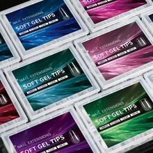 240 Sets Of Soft Gel Nail Tips Kits, Almond-Shaped Long Transparent Semi-Matte Surface, Geometric Patterns, No Trace, Easy To Apply Fake Nails, Manicure Supplies - 半磨砂護甲片01[240片] - 查看 8