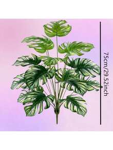 Elegant Artificial Monstera Plant - Ideal For Home And Office Decor, Anniversary And Holidays (Christmas, Easter, Thanksgiving) - For Indoor And Outdoor Use, Pot Not Included, Turtle Shape Decor