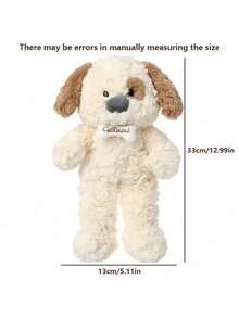 Gillinini 33cm/12.99in Cute Cartoon Spotted Dog Plush Pillow Case, Comfort Sleep Toy Decor, Holiday Gift - White - View 7