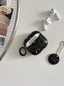 Minimalist Star & Angel Wing Wireless Bluetooth Earphone Protective Case - Black - View 5