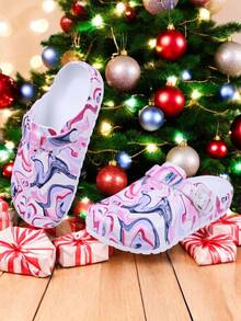 Bunte bedruckte rutschfeste Clogs für Damen, atmungsaktives und leichtes EVA-Design, Clogs mit verstellbarem Schnallenverschluss, geeignet für Garten oder Strandmode