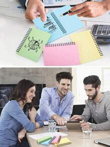 2pcs/1pc Simple Colorful Spiral Notebook, Multifunctional Coil Notebook Candy Color Lined Portable Diary Memo Index Card Creative Notepad, Easy Tear Binding, Pink Blue Green 5 Color Mix, Office Supplies Diary Notebook Student Back To School Stationery, Birthday Thanksgiving Gift, School Prize And Reward