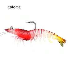 Luminous Shrimp Bait Soft Shrimp Bait Saltwater Fishing Bait Shrimp Bait Set With Sharp Hook Fish Bait Suitable For Freshwater Seawater Trout Bass Salmon Trout Bass Salmon - Multicolor - View 11
