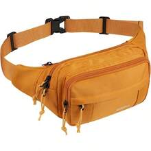 WATERFLY Riñonera cruzada para mujeres y hombres con bolsillos, correa ajustable, Negro, 9.06 x x 3.54 pulgadas - Beige Bronceado - Ver 13