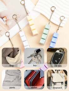 1PC Simple Colorful Keyboard Fidget Toy 4 Keys Keyboard Cube Relief Pressure Relief Keychains,Car Keychain,Bag Pendant,Keychain Accessories,Keyboard Key Design,Adult Finger Keychain,Finger Press Keyring,Calming Keychain,Focus And Relaxation Unzip Keychain Birthday Gifts Party Gifts Holiday Gifts. Car Accessories Bag Charm School Cute Goth Y2k - 彩色 - 查看 10