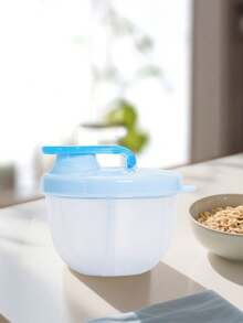 KUNT 1/2pcs Baby Portable Outdoor Milk Powder Box, Independent Single-Layer Three-Grid Rotatable Milk Powder Container, Large Capacity Milk Powder Storage Dry Box