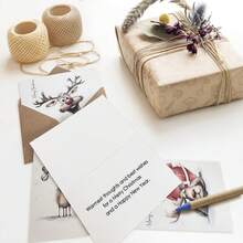 12张WhimsyWorks奇趣圣诞贺卡，含信封 - 多种节日主题设计，适合送给家人、朋友和同事 - 内页空白，可书写个人祝福 - 也适用于新年、祝贺和感谢等场合 - 彩色 - 查看 6