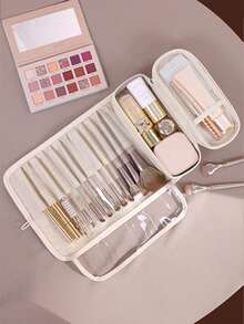 Portable Makeup Brush Storage Box, Travel Makeup Brush Bag, Makeup Brush Case, Multifunctional Foldable Professional Cosmetic Organizer Pouch Bag,Room Decor, Bags,Makeup Bag,Vanity,Travel,Make Up Bag,Travel Essentials,Organizer,Storage,Travel Essential,Makeup Organizer,Makeup Bags,Make Up Organizer,Organiser,Toiletry Bag,Desk Organiser,Cosmetic Bag,Makeup Pouch,Make Up Organize,Vanity Accessories,Make Up Pouch,Make Up Bags