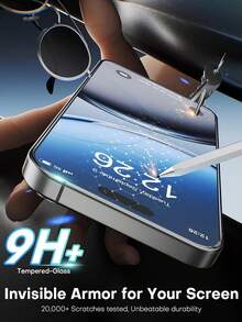 2pcs Tempered Glass Screen Protector, High Definition, Waterproof, Durable, Edge Anti-Shattering, Compatible With Apple 7/8/X/XS/11/12/13/14/15 Pro Max/16 Pro Max/16 Plus/16/16e/17/17 Air/17 Pro/17 Pro Max