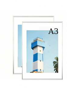 1pc/2pcs Metal Photo Frame, Aluminum Frame, Suitable For Wall Or Desktop Display, Poster, Art Painting, Minimalist & Fashionable Aluminum Alloy Frame, Suitable For Home Living Room, Bedroom, Office Decor, Sizes Include Gold, Silver, Black Aluminum Frames, 30X40cm/A3/A4