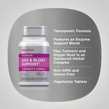 Piping Rock Bloat And Gas Support Pills | 90 Tablets | Supplement Blend For Women And Men | With Apple Cider Vinegar, Turmeric, Ginger Extract | Vegetarian, Non-GMO, Gluten Free - 白色的 - 查看 4