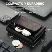 Carteras para Hombre Tarjetero, Billetera para Hombre RFID Bloqueo Antirrobo Tarjetero para Caballero Plegable, Con Bolsillo de Moneda Billetera para, Regalos para hombre - marrn - marrón - Ver 5