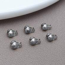 20/50pcs Stainless Steel Bead Tips Calotte Ends Clamshell Knot Cover Fold-Over Bead Tips For DIY Jewelry Craft Making Accessories - Multicolor - View 8