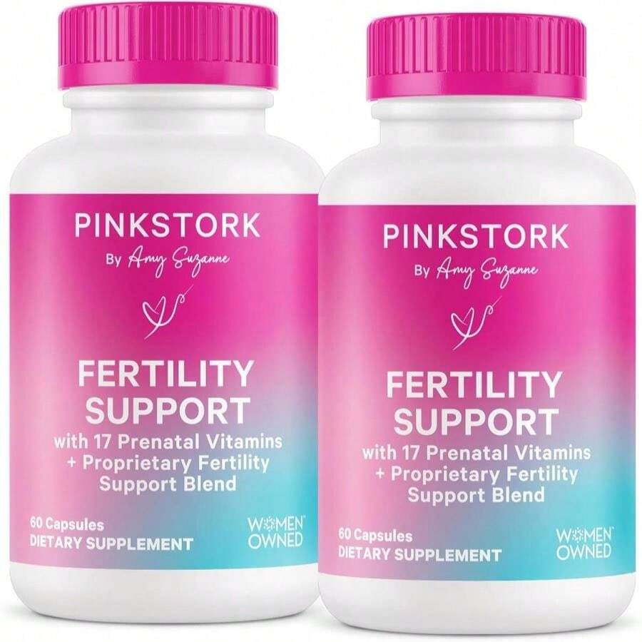 Pink Stork Fertility Supplements For Women – Preconception Vitamins With Inositol, Vitex &Amp; Ashwagandha – Women's Fertility Supplement For Conception &Amp; Hormone Balance – 60 Vegetarian Capsules - Tên hương vị B - Xem 1