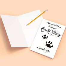 1pc Funny 'Goodest Girl' Christmas Card - Dog Paw Prints & 'I Paw You' Message, Whimsical Holiday Card For Dog Lovers (Comes With Envelope) - Perfect For Christmas, Thanksgiving, Halloween - Ideal For Anyone (With Envelope + Greeting Card)" (11cm X 16cm) Christmas Gift Card" A Gift Suitable For Everyone A Card Suitable For Giving To Colleagues