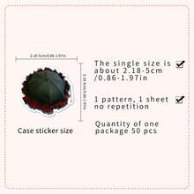 50pcs/Pack Vintage Rose Gothic Stickers, Horror Creative Graffiti Stickers, Reusable Stickers Suitable For Holidays Decoration Like Halloween, Christmas, Easter, DIY On Water Cups, Laptops, Skateboards, Energetic Aesthetic Graffiti Set For Diaries, Scrapbooks, Party Supplies, Great For Winter, New Year