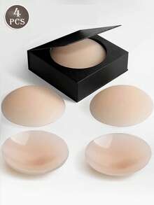 4 miếng dán núm vú silicon tái sử dụng trong hộp quà tặng cao cấp, miếng dán núm vú chống thấm nước cho phụ nữ, phù hợp với váy cưới, váy hở lưng, chụp ảnh, váy dạ hội, phụ kiện dự tiệc để ngăn ngừa sự cố trang phục và lộ hàng - Nhiều màu - Xem 2