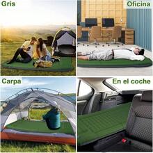 Colchones Inflables, 12cm Colchn de Aire para Acampar Colchoneta Porttil y Plegable Colchn Inflable Ultraliviano con Botones Adapto Multijugador y Individual para Camping Exterior Senderismo - Verde - Ver 7