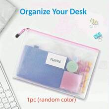 1/5/10 Zippered Pockets For Sorting And Storage - Great For Cross Stitch, Educational Games, Travel, School, Board Games And Office Supplies - Letter Size A4, Random Colors And Styles