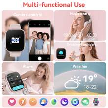 Hwagol 2025 Upgraded Smart Watch (Supports Calling/Dialing), 1.85" Display, 230mAh Battery Capacity, Unisex, Fitness Tracker, Multiple Sports Modes, Step Counter, Calorie Counter, Sleep Monitor, Heart Rate Monitor, Compatible With Android And IOS - Pink Silicone - View 8