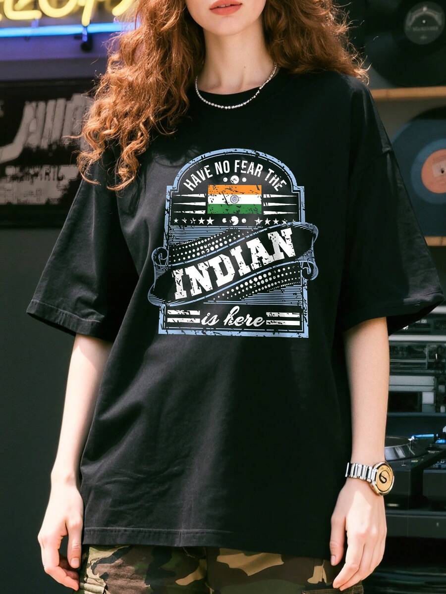 India-T-Shirt---Have-No-Fear-The--Is-Here-T-Shirt - màu đen - Xem 1