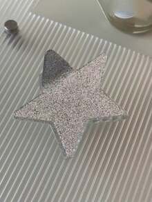 1个女士时尚五角星发爪夹，马尾辫发圈，发爪，优雅星形设计，新品上市 - 彩色 - 查看 14