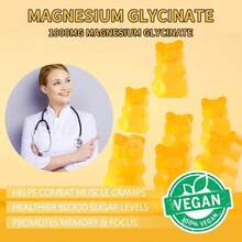 Magnesium Glycinate Gummies 1000mg - Sugar Free Magnesium Potassium Supplement With Vitamin D, B6, CoQ10 For Calm Mood &Amp; Sleep Support - 180 Mango Pineapple - Flavor Name - View 7