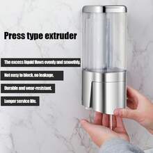 1 dozator de săpun manual, montat pe perete, din plastic, dozator de șampon și balsam fără plumb pentru dușul din baie de hotel - Nu necesită electricitate sau baterii