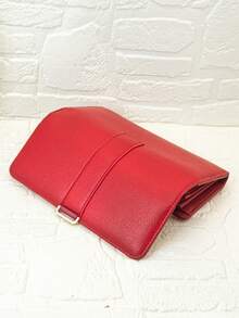 New Women's Soft PU Long Wallet Fashion Casual Large Capacity Multi-Function Handbag Clutch Card Holder ID Case Convenient To Carry Suitable As Holiday Gift For Women Money Wallet Purse Wallet Fall Y2K - Red - View 3