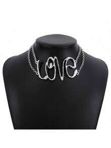 Minimalist Personality Exaggerated Letter Cool Chic Necklace Retro Fashionable Temperament Hip-Hop Style Necklace - AMORe Gold - View 8
