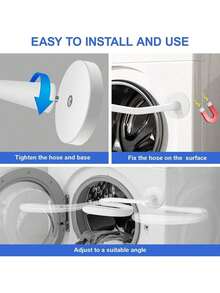 1 pièce Support de porte magnétique pour lave-linge, support universel pour lave-linge à chargement frontal - bras flexible et ajustable avec aimant puissant - prévient la moisissure et les odeurs - cadeau parfait pour les propriétaires de camping-cars/hôtes Airbnb/mamans - idéal pour le grand nettoyage de printemps et le pendaison de crémaillère