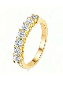 KAHOOT Anillo de moissanita de 2ct/4ct de plata de ley 925, unisex, adecuado como anillo de pareja para fiestas, viajes, San Valentín, Año Nuevo, viene con caja de regalo - 271 - Ver 2