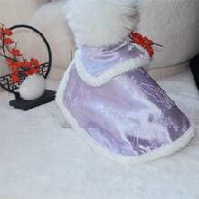 Neuer chinesischer Stil Haustierbekleidung, Cheongsam Umhang/Umhang für mittelgroße und kleine Hunde, Corgi & Französische Bulldogge