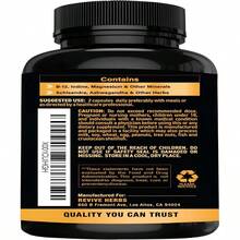 Revive Herbs Thyroid Support: Powerful Blend Of Ashwagandha, Iodine, Selenium, Magnesium, Zinc, Vitamin B12 &Amp; More For Optimal Health - 60 Capsules - Flavor NameA - 查看 2