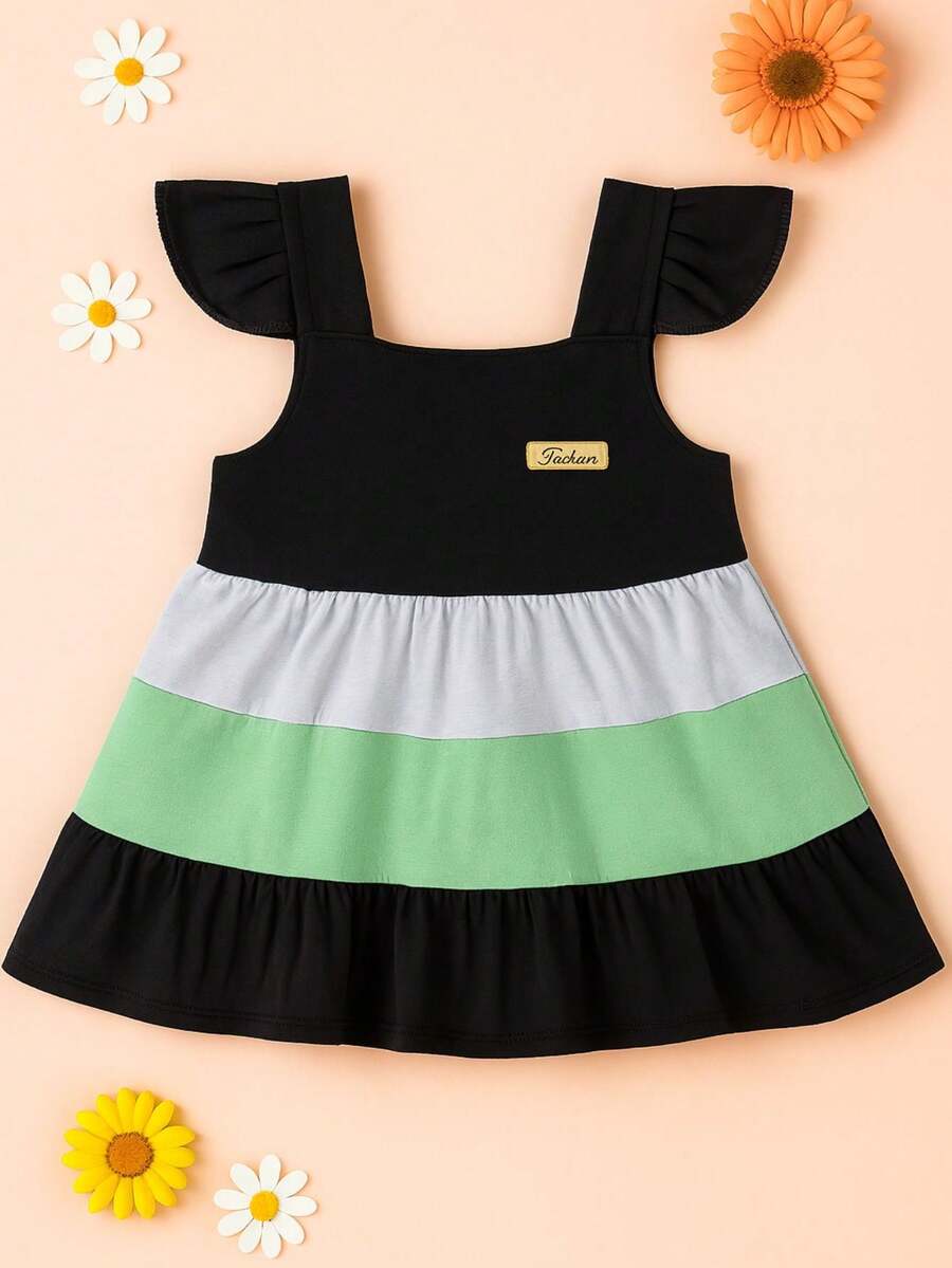 Giovana Ruffle Dress - 黑色 - 查看 1