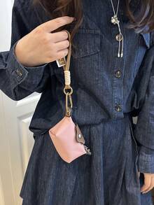 HAILIAN 女士时尚简约迷你零钱包，可搭配各种包包颜色，亦可作为精美配饰，亦可作为馈赠亲友的小礼物。女士钱包、迷你钱包、手拿包、零钱包（星形装饰） - 粉色 - 查看 5